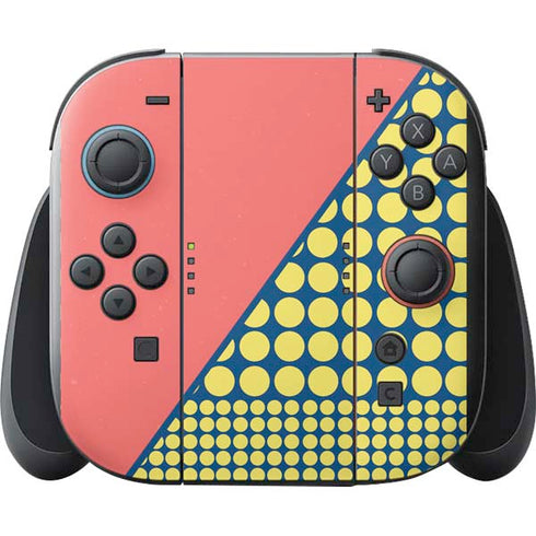 Coral Diagonal Split Nintendo Switch 2 (2025) with Joy-Con Skin