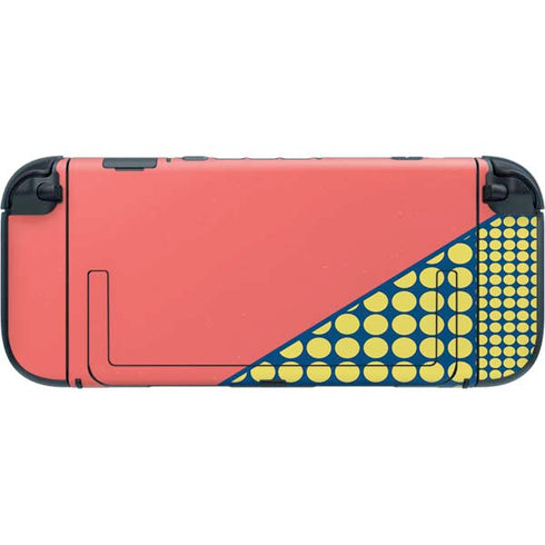 Coral Diagonal Split Nintendo Switch 2 (2025) with Joy-Con Skin