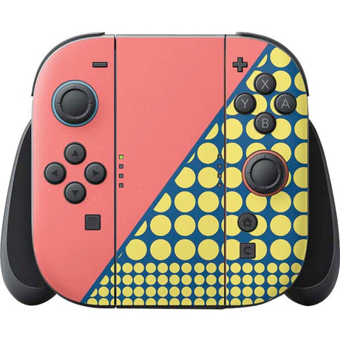 Coral Diagonal Split Nintendo Skins