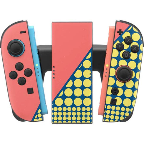 Coral Diagonal Split Nintendo Switch 2 (2025) Joy-Con Controller Skin