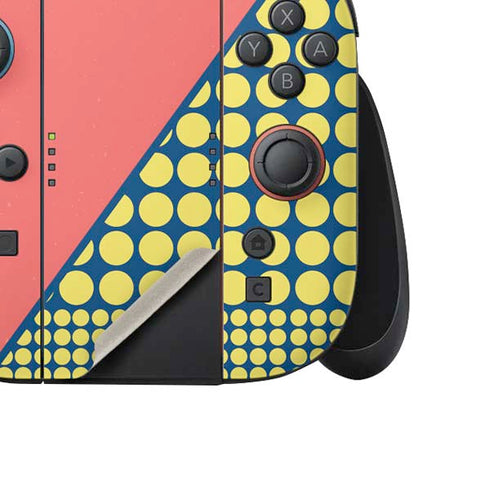 Coral Diagonal Split Nintendo Switch 2 (2025) Joy-Con Controller Skin