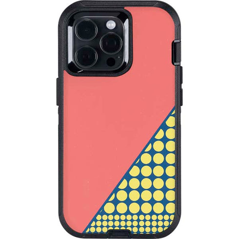 Coral Diagonal Split Otterbox Defender iPhone Skin