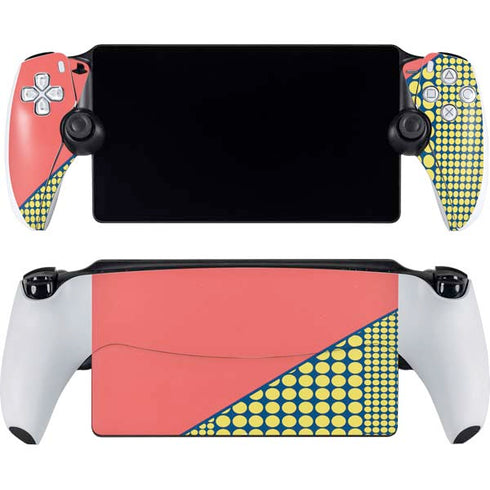 Coral Diagonal Split PlayStation Portal Remote Player Skin