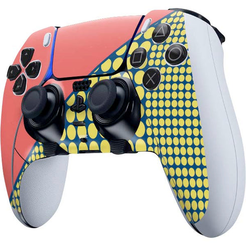 Coral Diagonal Split PS5 DualSense Edge Pro Controller Skin
