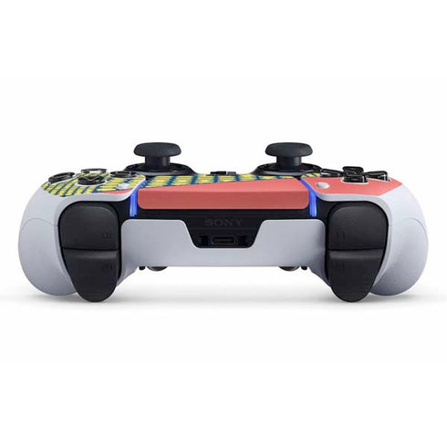 Coral Diagonal Split PS5 DualSense Edge Pro Controller Skin