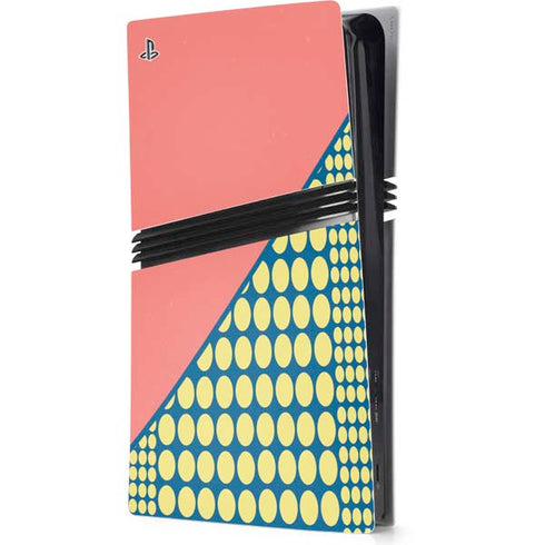 Coral Diagonal Split PS5 Pro Console Skin