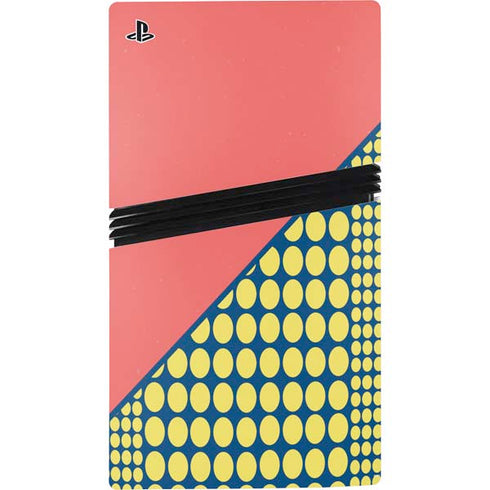 Coral Diagonal Split PS5 Pro Console Skin