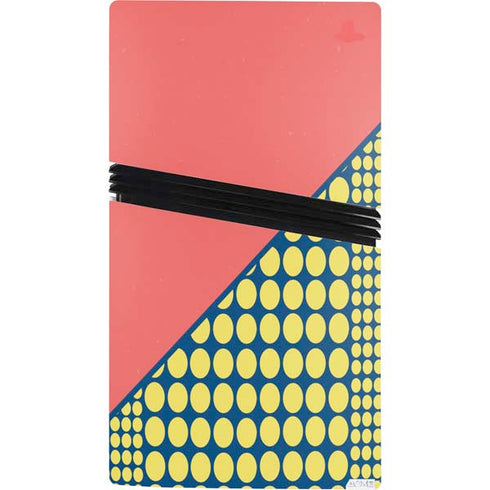 Coral Diagonal Split PS5 Pro Console Skin