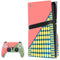 Coral Diagonal Split PS5 Pro Disk Bundle Skin