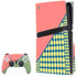Coral Diagonal Split PS5 Pro Disk Bundle Skin
