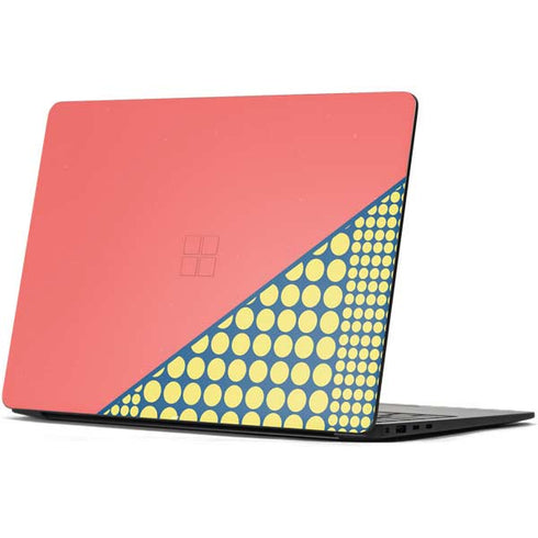 Coral Diagonal Split Surface Laptop 7 15in Skin