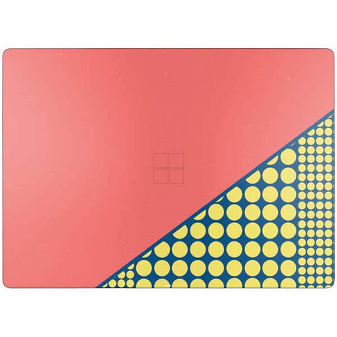 Coral Diagonal Split Surface Laptop 7 15in Skin