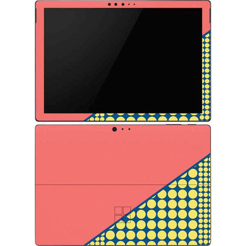 Coral Diagonal Split Surface Pro 6 Skin