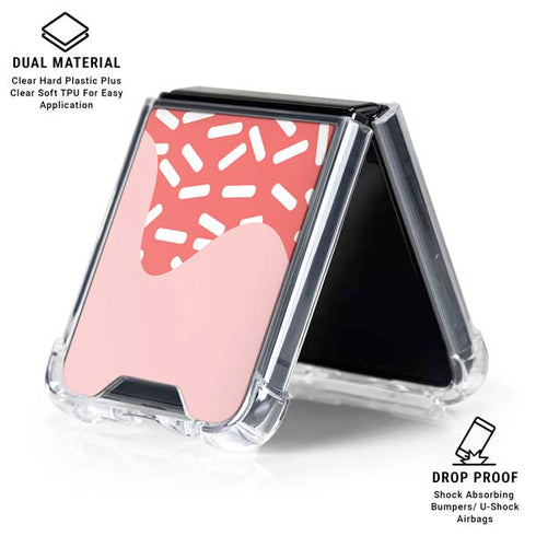 Coral Spring Sprinkles Galaxy Z Flip6 Clear Case