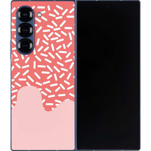 Coral Spring Sprinkles Galaxy Z Fold6 Skin