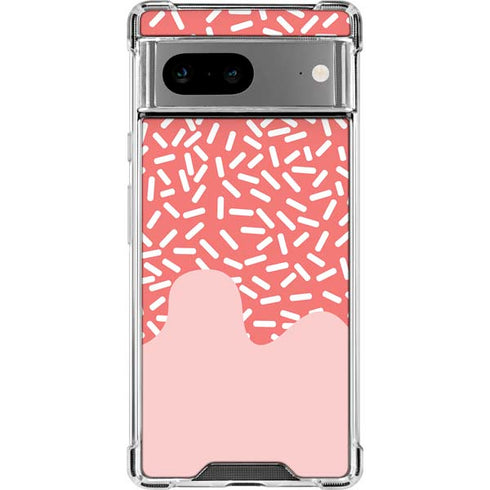 Coral Spring Sprinkles Google Pixel 8a Clear Case