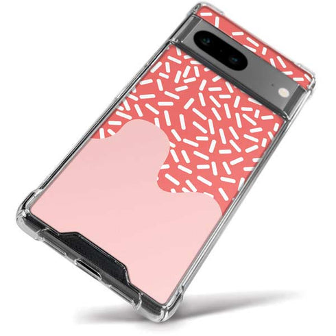 Coral Spring Sprinkles Google Pixel 8a Clear Case
