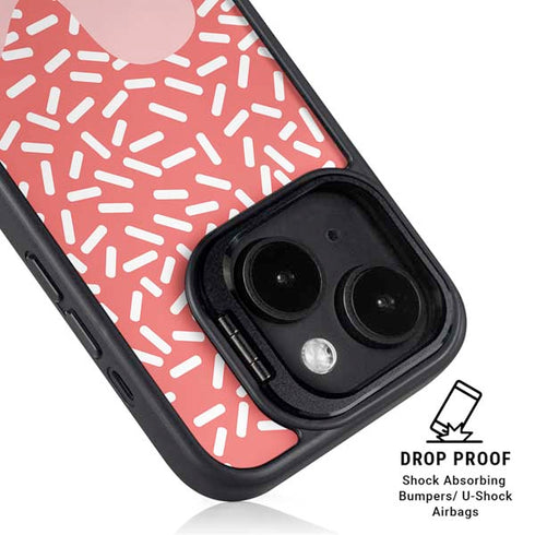 Coral Spring Sprinkles iPhone 15 Kickstand Case