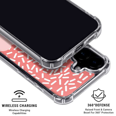 Coral Spring Sprinkles iPhone 16 Clear Case