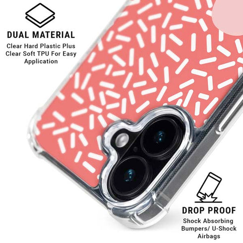 Coral Spring Sprinkles iPhone 16 Clear Case