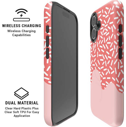 Coral Spring Sprinkles iPhone 16 Magsafe Impact Case