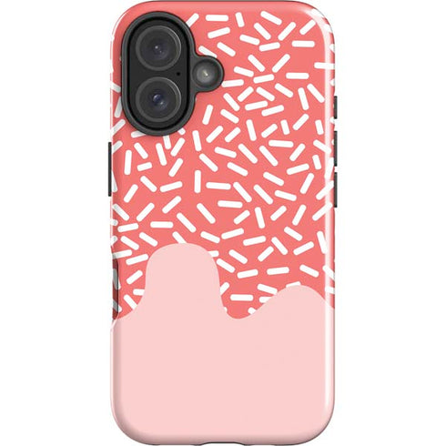 Coral Spring Sprinkles iPhone 16 Plus Impact Case