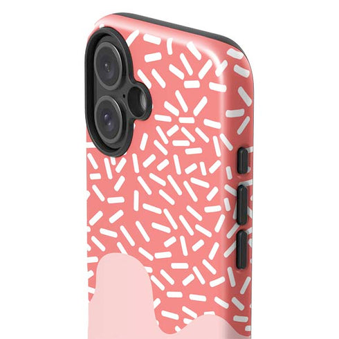 Coral Spring Sprinkles iPhone 16 Plus Impact Case