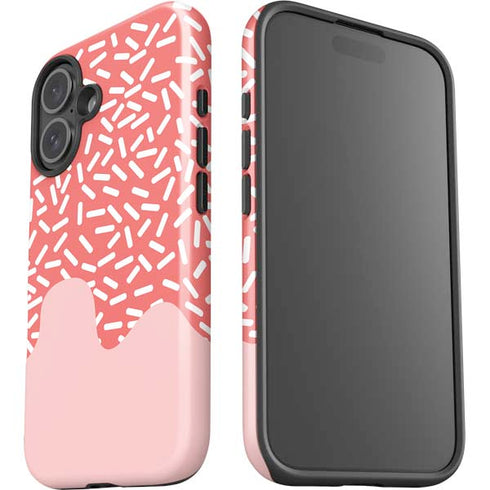 Coral Spring Sprinkles iPhone 16 Plus Impact Case