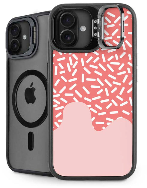 Coral Spring Sprinkles iPhone 16 Plus Kickstand Case
