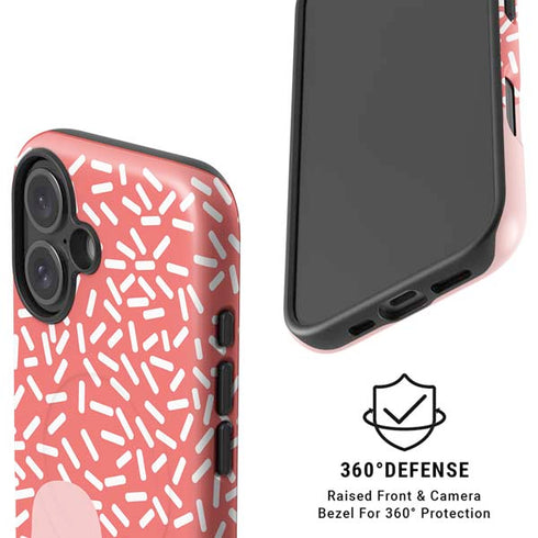 Coral Spring Sprinkles iPhone 16 Plus Magsafe Impact Case