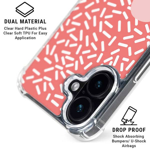 Coral Spring Sprinkles iPhone 17 Clear Case