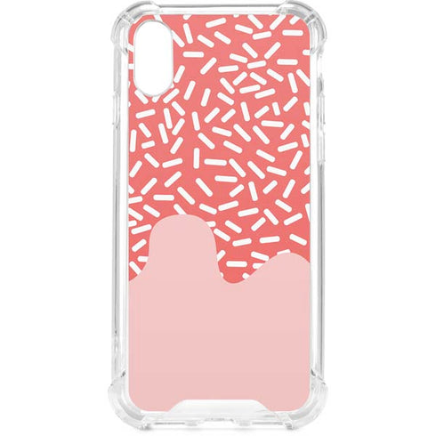 Coral Spring Sprinkles iPhone XS Clear Case