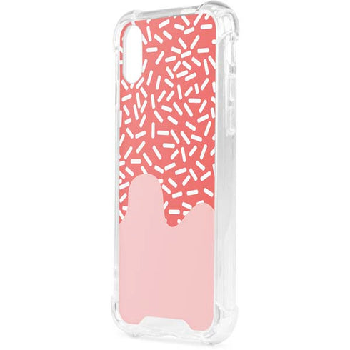 Coral Spring Sprinkles iPhone XS Clear Case