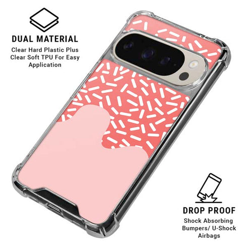 Coral Spring Sprinkles Pixel 9/9 Pro Clear Case