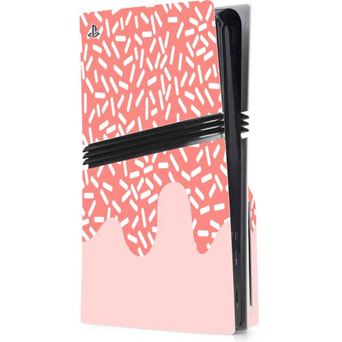 Coral Spring Sprinkles PS5 Pro Disk Console Skin
