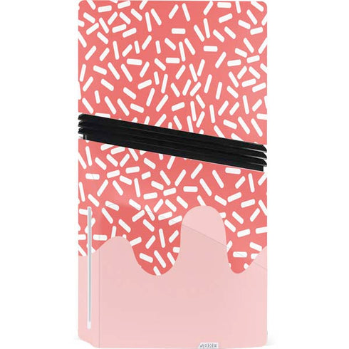 Coral Spring Sprinkles PS5 Pro Disk Console Skin
