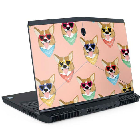 Bouffants and Broken Hearts Corgi Love Dell Alienware Skin