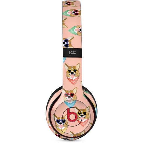 Bouffants and Broken Hearts Corgi Love Beats Solo 3 Wireless Skin