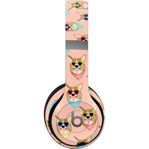 Bouffants and Broken Hearts Corgi Love Beats Solo 4 Wireless Headphones Skin