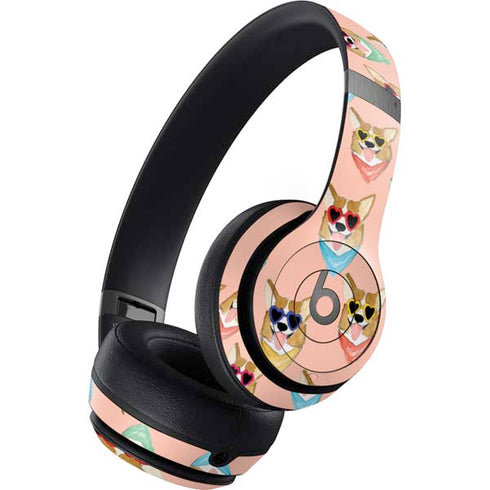 Bouffants and Broken Hearts Corgi Love Beats Solo 4 Wireless Headphones Skin