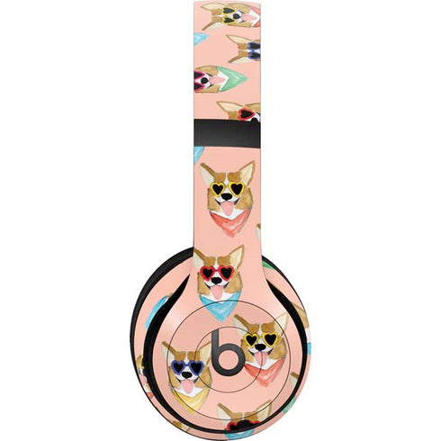 Bouffants and Broken Hearts Corgi Love Beats Studio Pro Wireless Headphones Skin