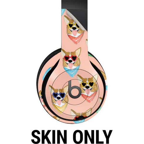 Bouffants and Broken Hearts Corgi Love Beats Studio Pro Wireless Headphones Skin