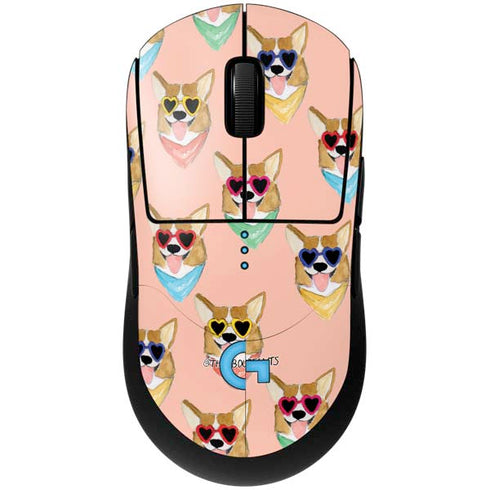Bouffants and Broken Hearts Corgi Love G Pro Wireless Gaming Mouse Skin
