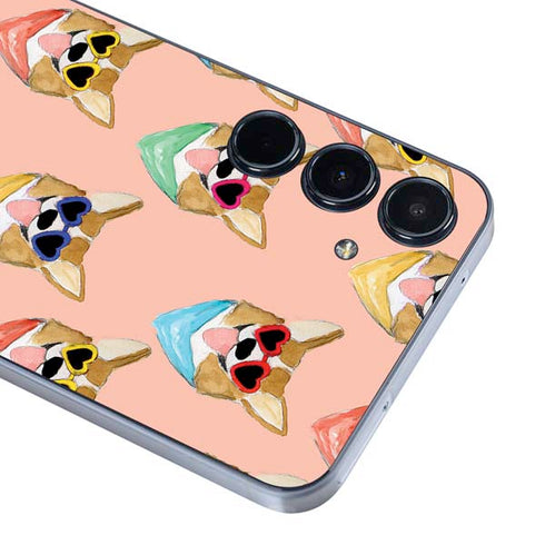 Bouffants and Broken Hearts Corgi Love Galaxy A35 5G Skin