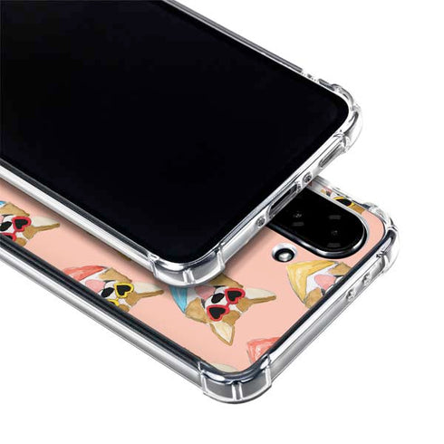 Bouffants and Broken Hearts Corgi Love Galaxy A36 5G Clear Case