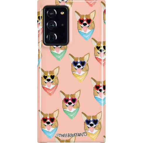 Bouffants and Broken Hearts Corgi Love Galaxy Cases
