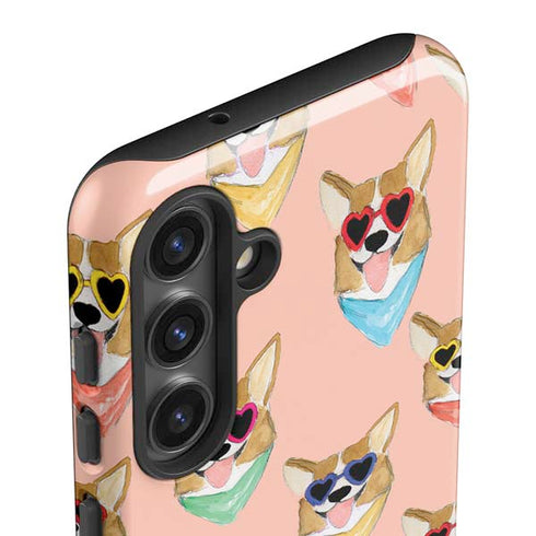 Bouffants and Broken Hearts Corgi Love Galaxy S25 Impact Case