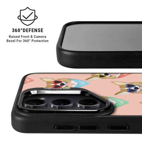 Bouffants and Broken Hearts Corgi Love Galaxy S24 Kickstand Case