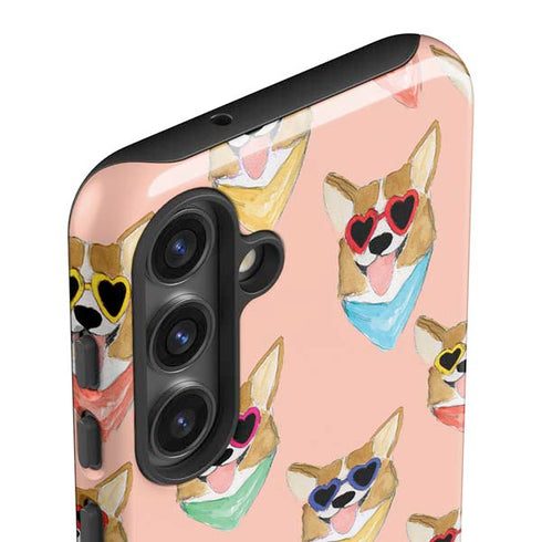 Bouffants and Broken Hearts Corgi Love Galaxy S25 Plus Impact Case