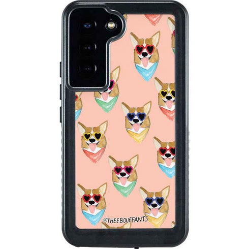 Bouffants and Broken Hearts Corgi Love Galaxy S24 Plus Waterproof Case